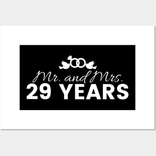 29th Wedding Anniversary Couples Gift Posters and Art